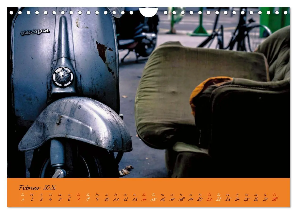 Bild: 9783457593967 | Vespa Liebe (Wandkalender 2026 DIN A4 quer), CALVENDO Monatskalender