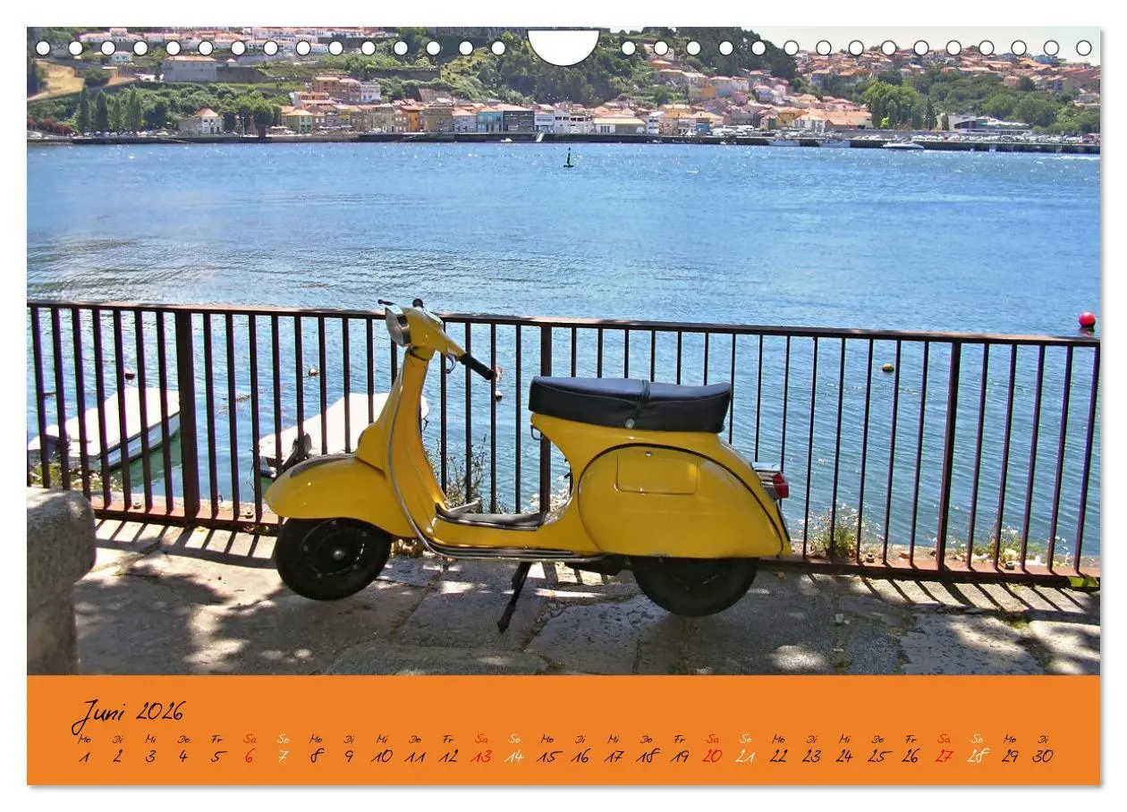 Bild: 9783457593967 | Vespa Liebe (Wandkalender 2026 DIN A4 quer), CALVENDO Monatskalender