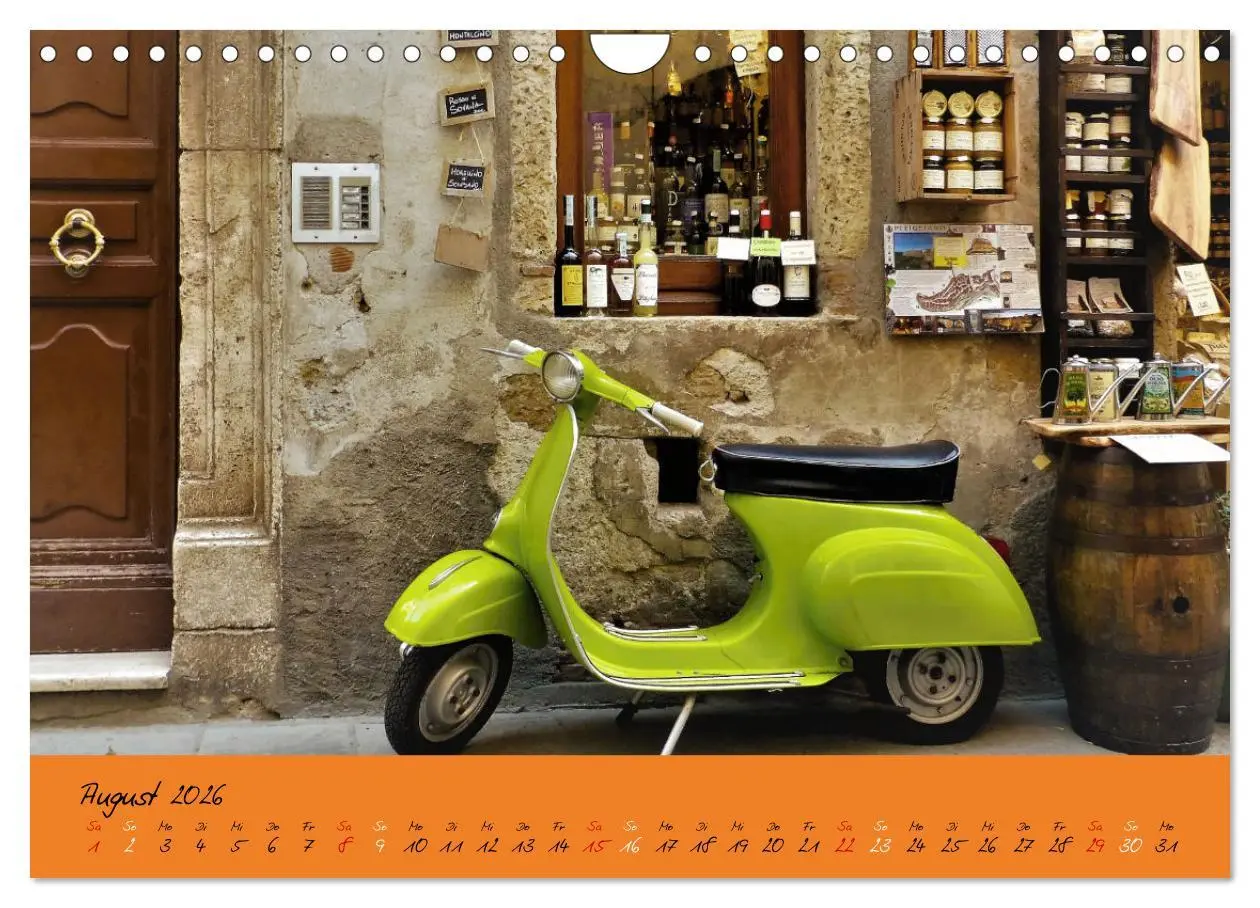 Bild: 9783457593967 | Vespa Liebe (Wandkalender 2026 DIN A4 quer), CALVENDO Monatskalender