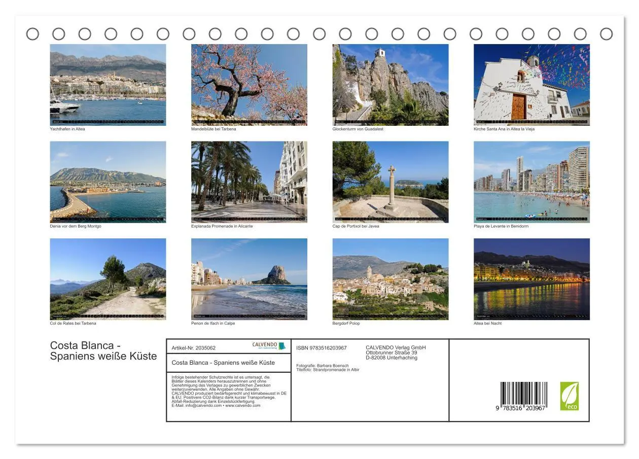 Bild: 9783516203967 | Costa Blanca - Spaniens weiße Küste (Tischkalender 2026 DIN A5...