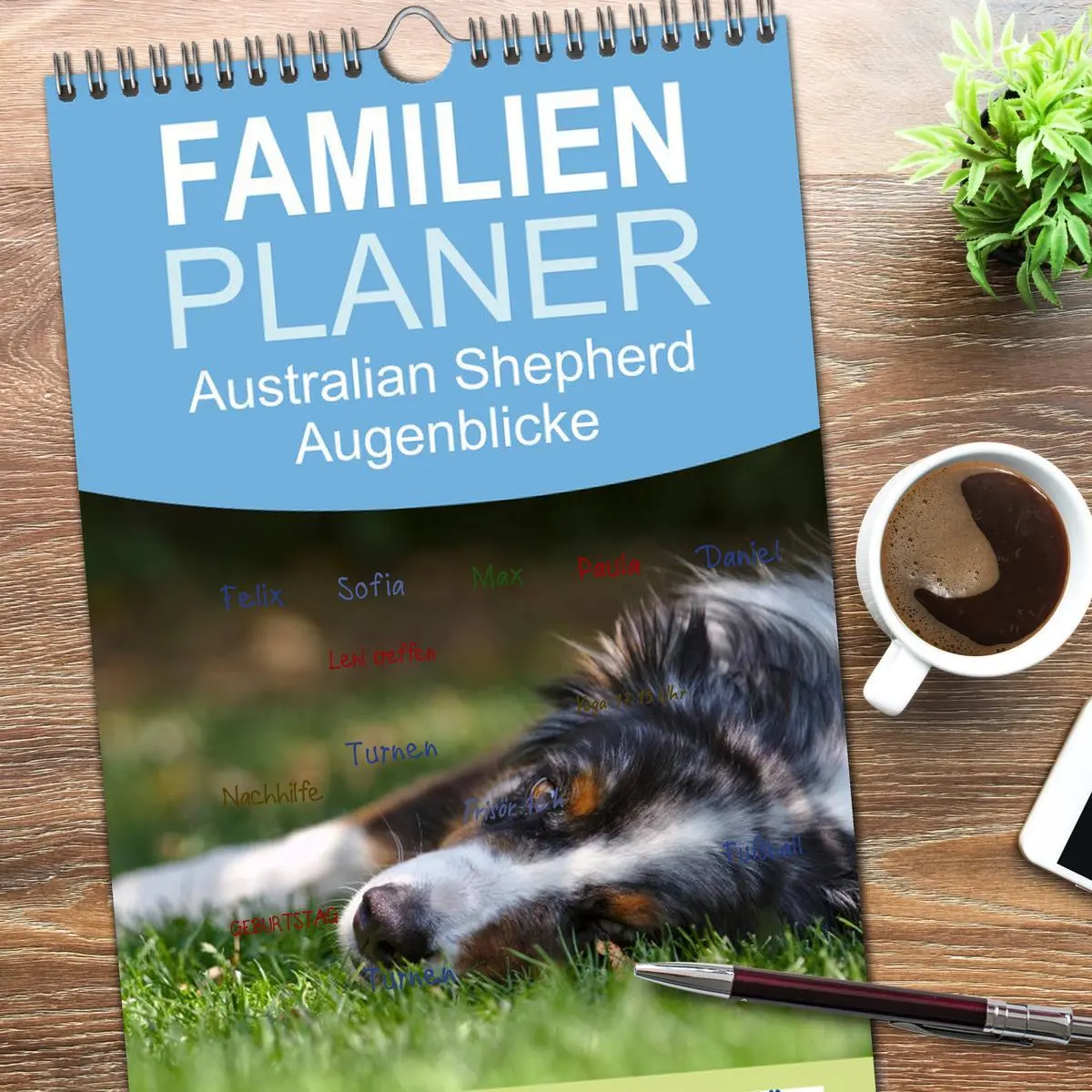 Bild: 9783516513967 | Familienplaner 2026 - Australian Shepherd - Augenblicke mit 5...