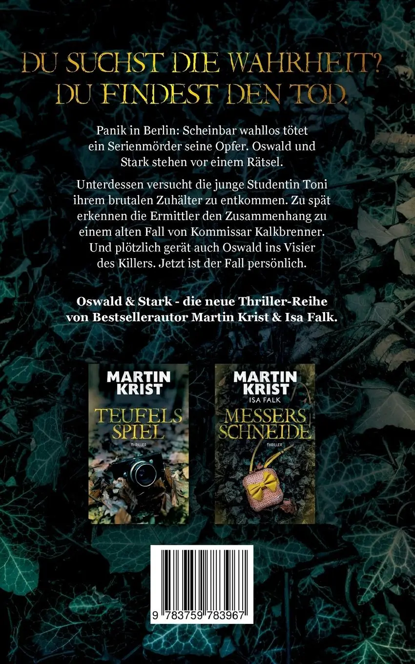 Rückseite: 9783759783967 | Messers Schneide | Isa Falk (u. a.) | Taschenbuch | Oswald &amp; Stark