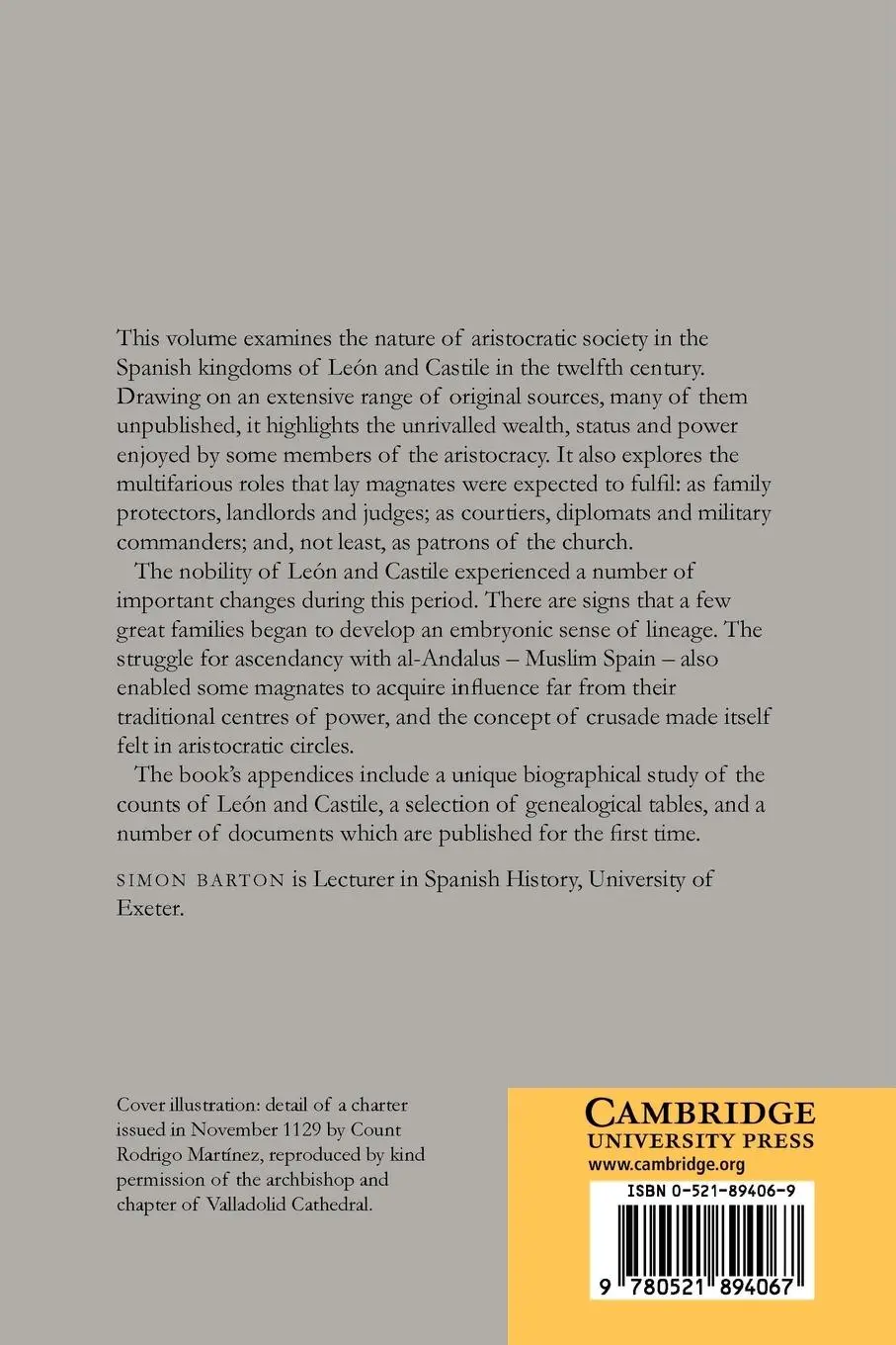 Rückseite: 9780521894067 | The Aristocracy in Twelfth-Century Le N and Castile | Simon Barton