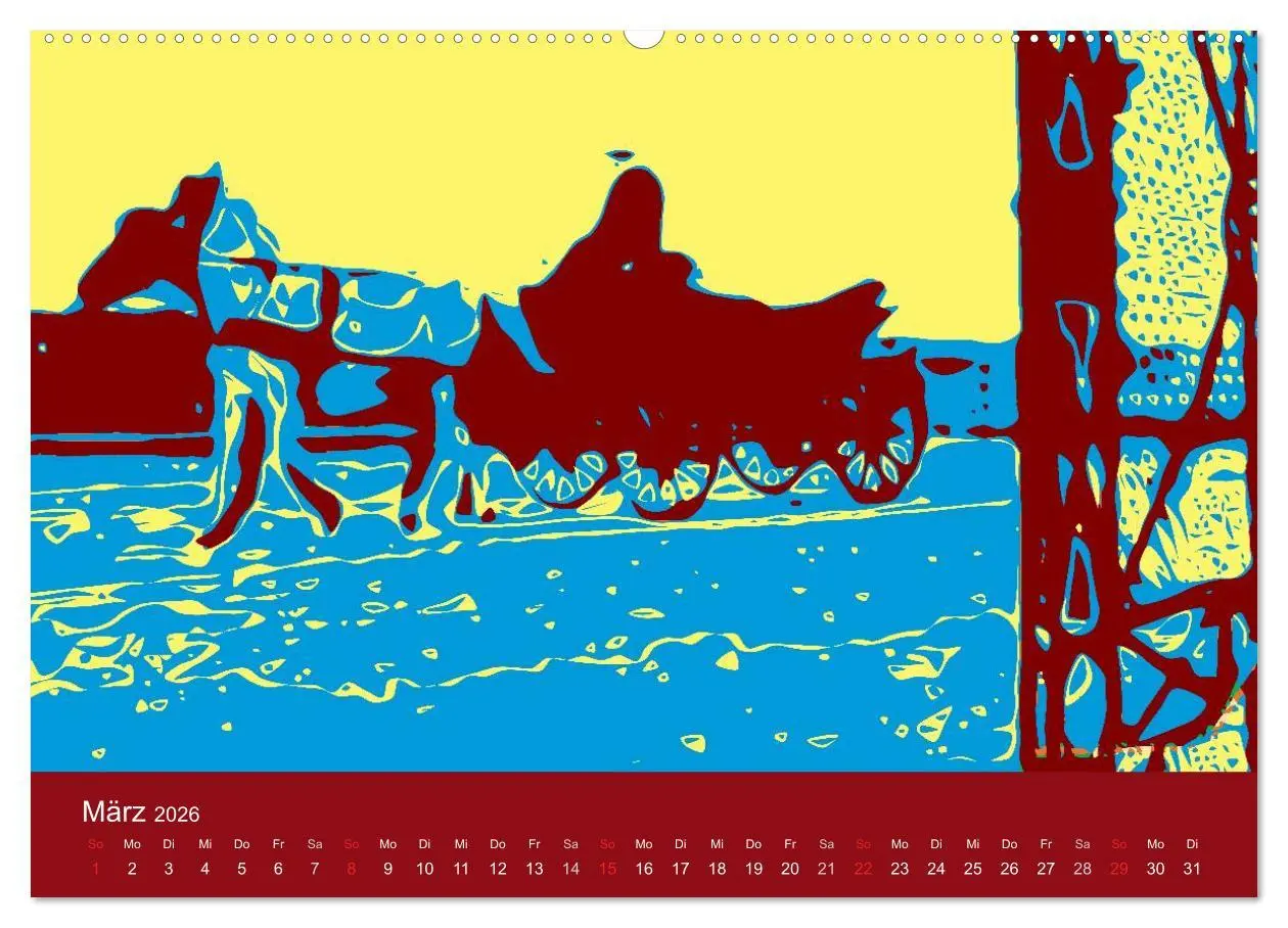 Bild: 9783516024067 | WIEN popartig (hochwertiger Premium Wandkalender 2026 DIN A2 quer),...