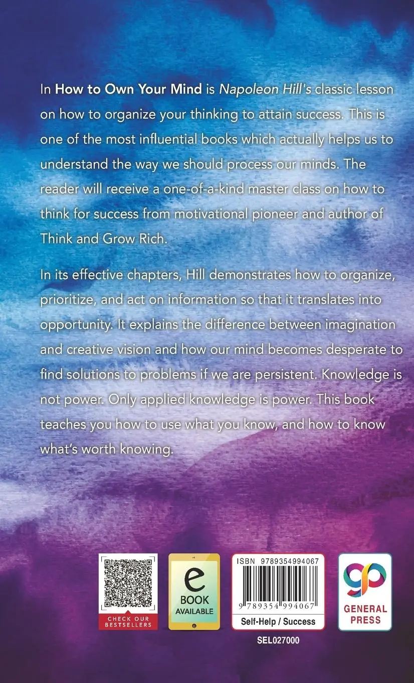 Rückseite: 9789354994067 | How to Own Your Own Mind (Hardcover Library Edition) | Napoleon Hill
