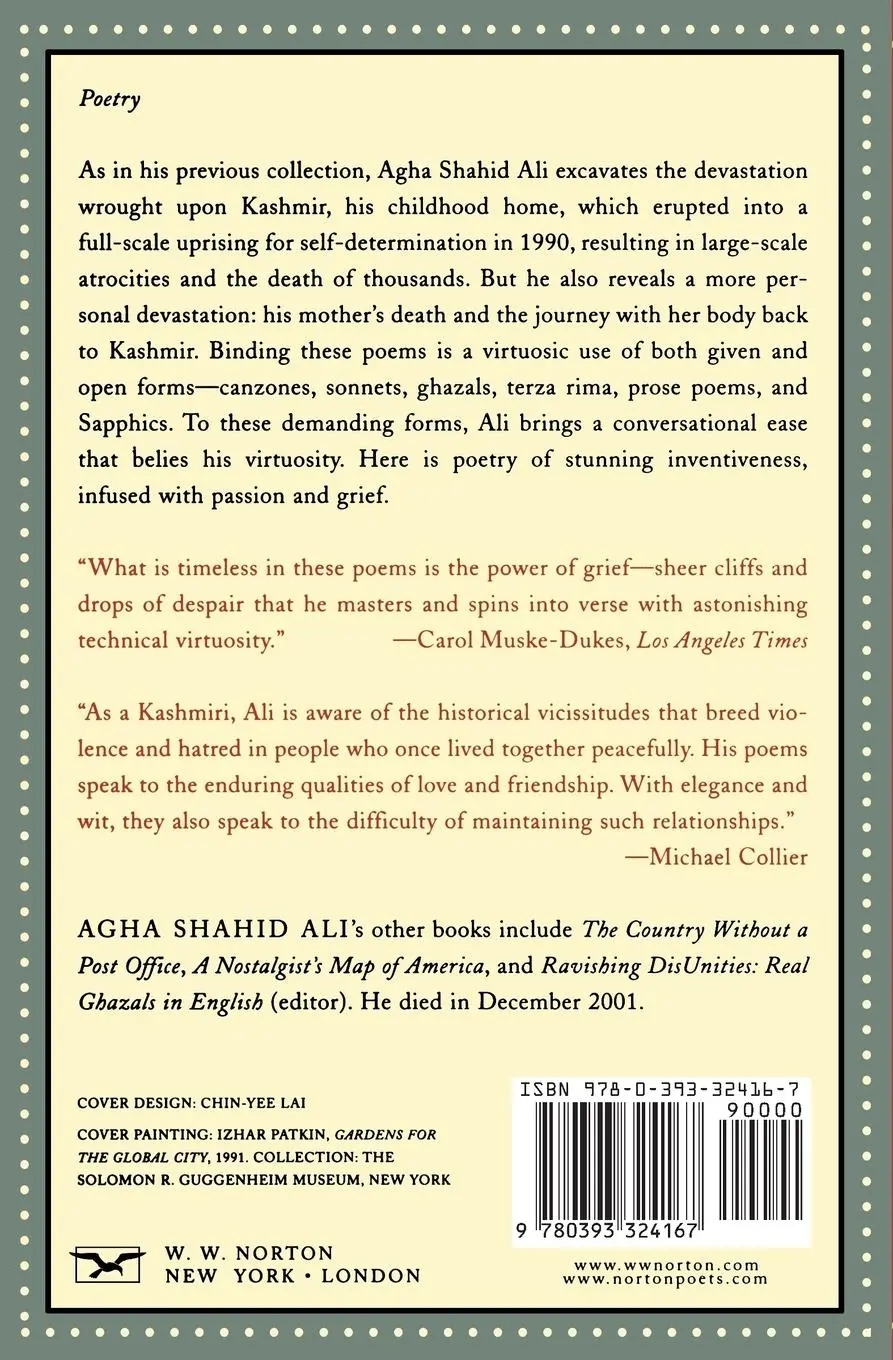 Rückseite: 9780393324167 | Rooms Are Never Finished | Poems | Agha Shahid Ali (u. a.) | Buch