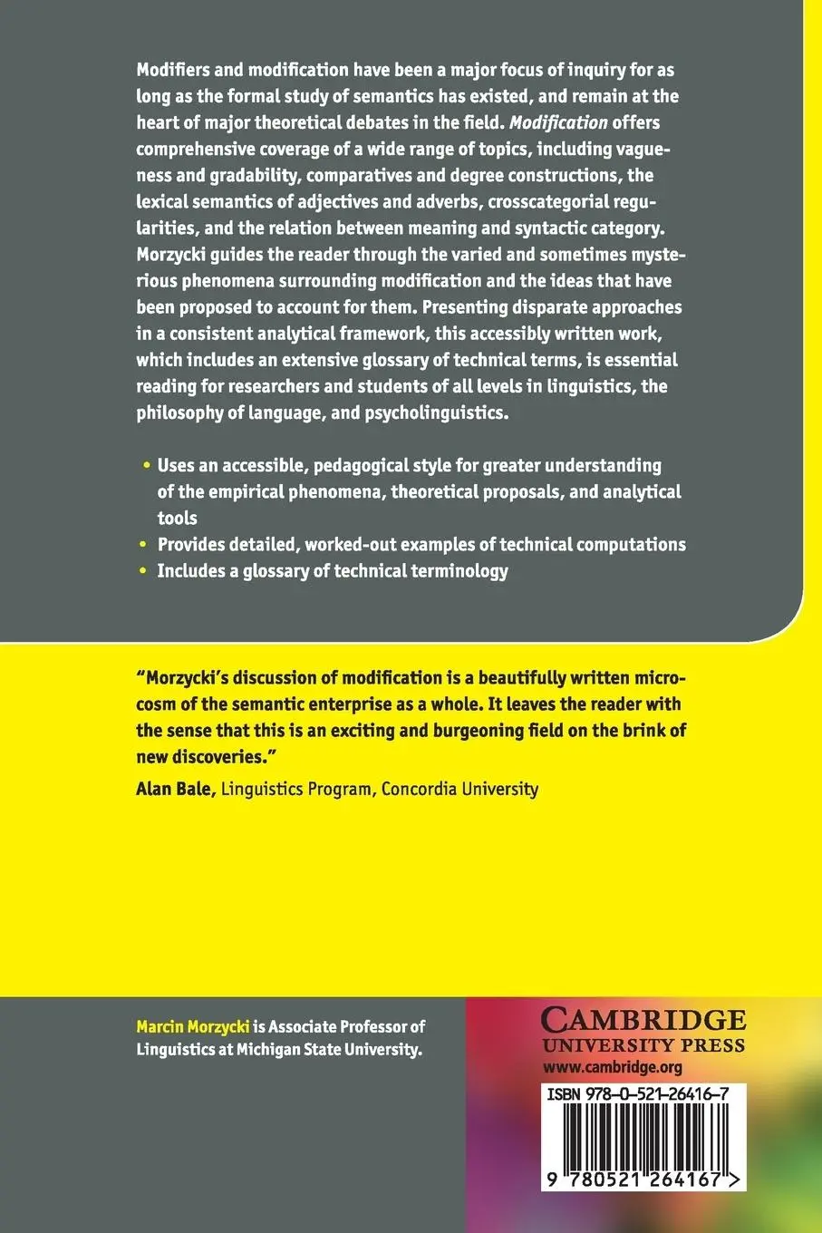 Rückseite: 9780521264167 | Modification | Marcin Morzycki | Taschenbuch | Englisch | 2018