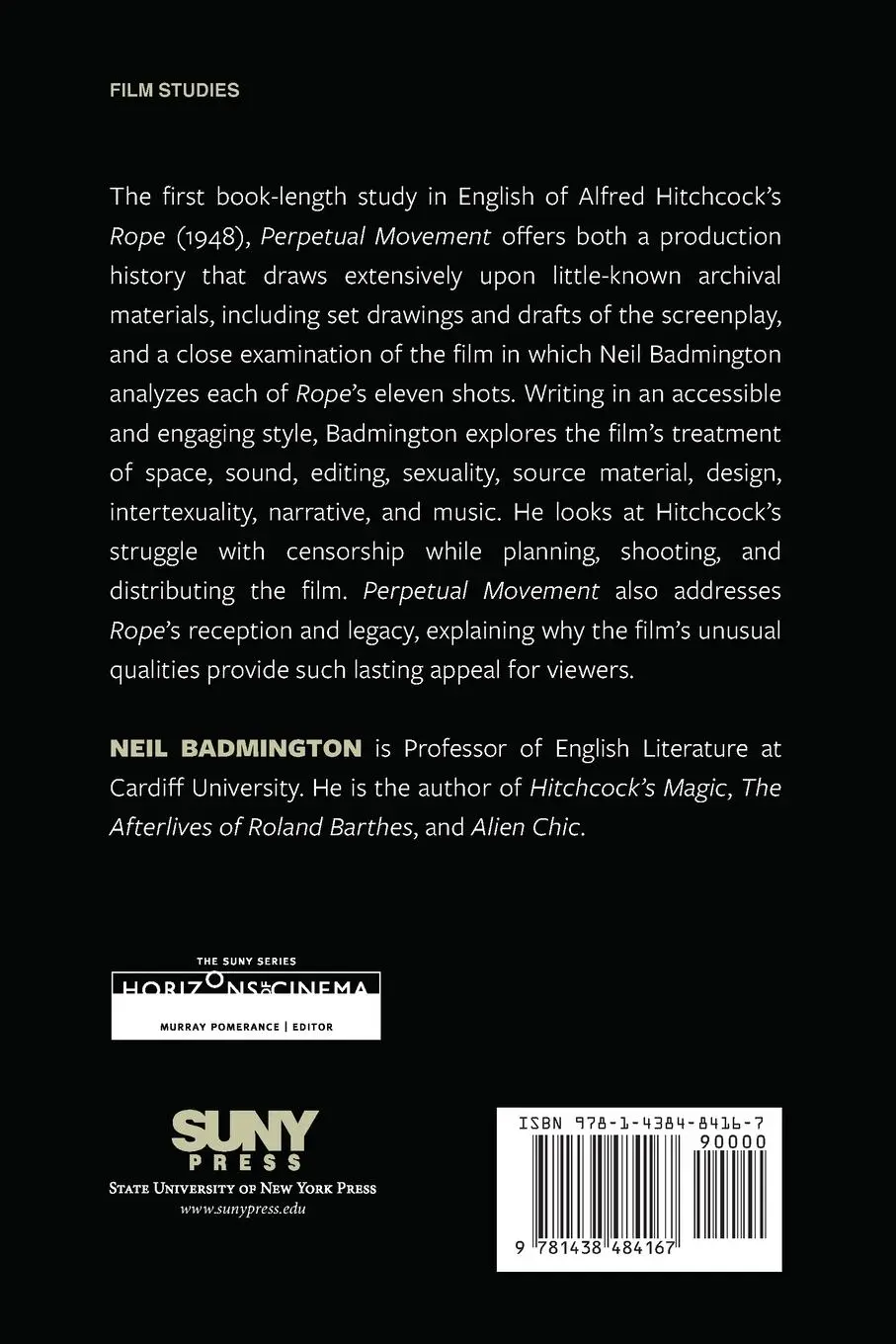 Rückseite: 9781438484167 | Perpetual Movement | Alfred Hitchcock's Rope | Neil Badmington | Buch