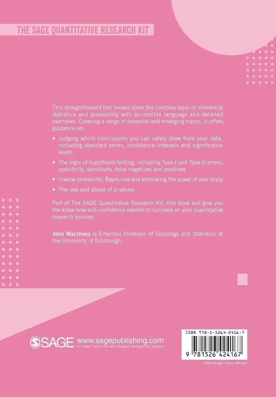 Rückseite: 9781526424167 | Statistical Inference and Probability | John Macinnes | Taschenbuch