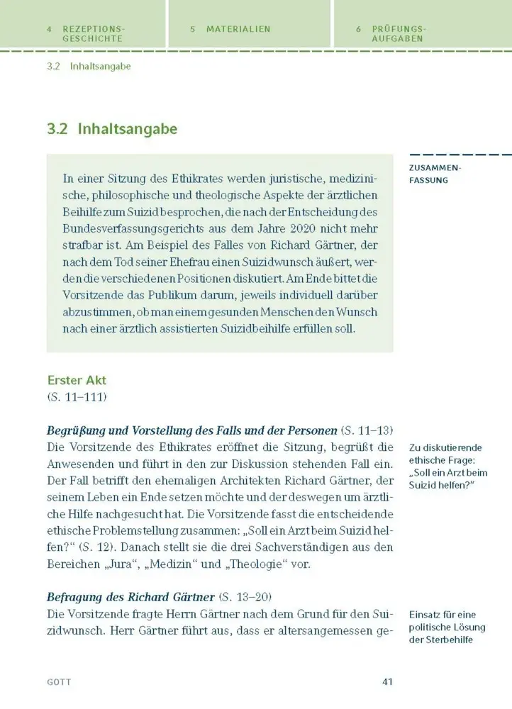 Bild: 9783129304167 | Gott von Ferdinand von Schirach | Textanalyse und Interpretation