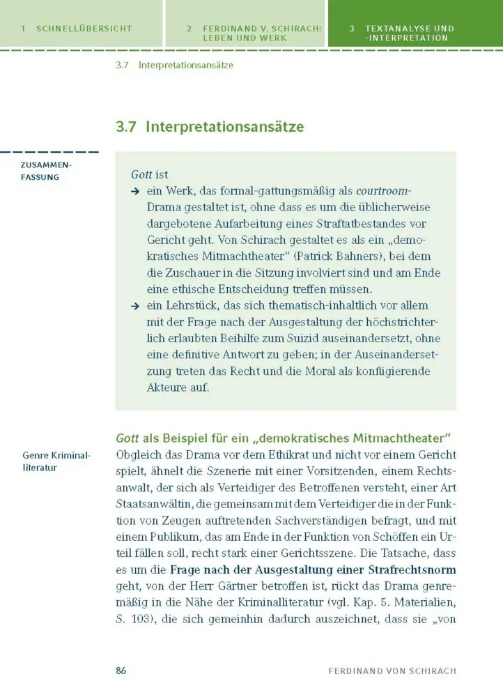 Bild: 9783129304167 | Gott von Ferdinand von Schirach | Textanalyse und Interpretation