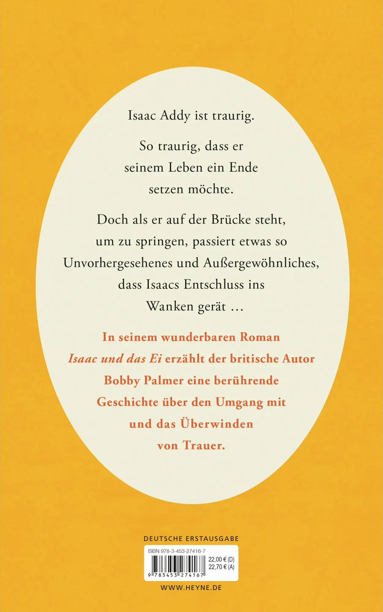 Bild: 9783453274167 | Isaac und das Ei | Roman | Bobby Palmer | Buch | 320 S. | Deutsch