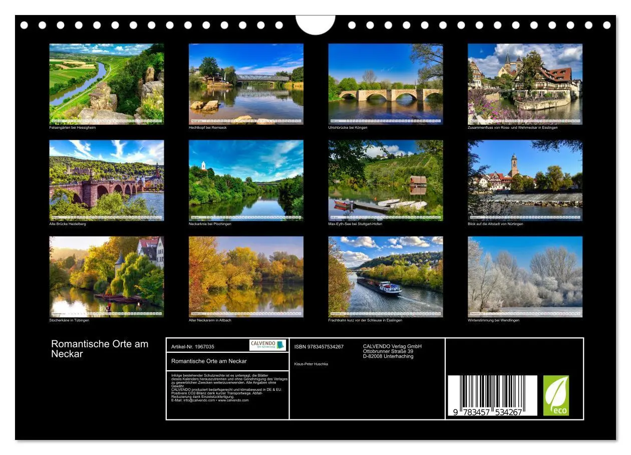 Bild: 9783457534267 | Romantische Orte am Neckar (Wandkalender 2026 DIN A4 quer),...