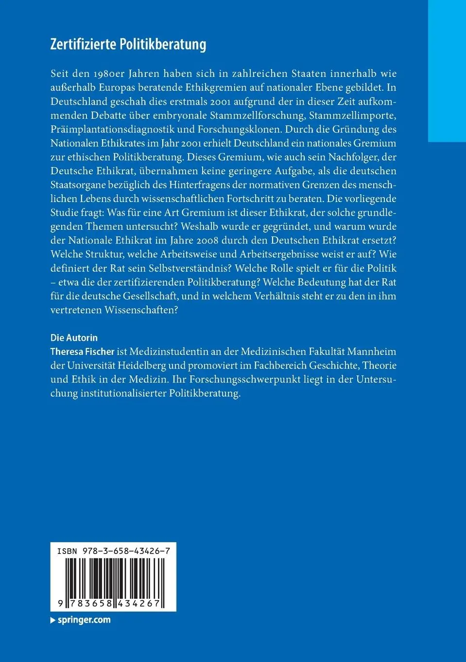 Rückseite: 9783658434267 | Zertifizierte Politikberatung | Theresa Fischer | Taschenbuch | x