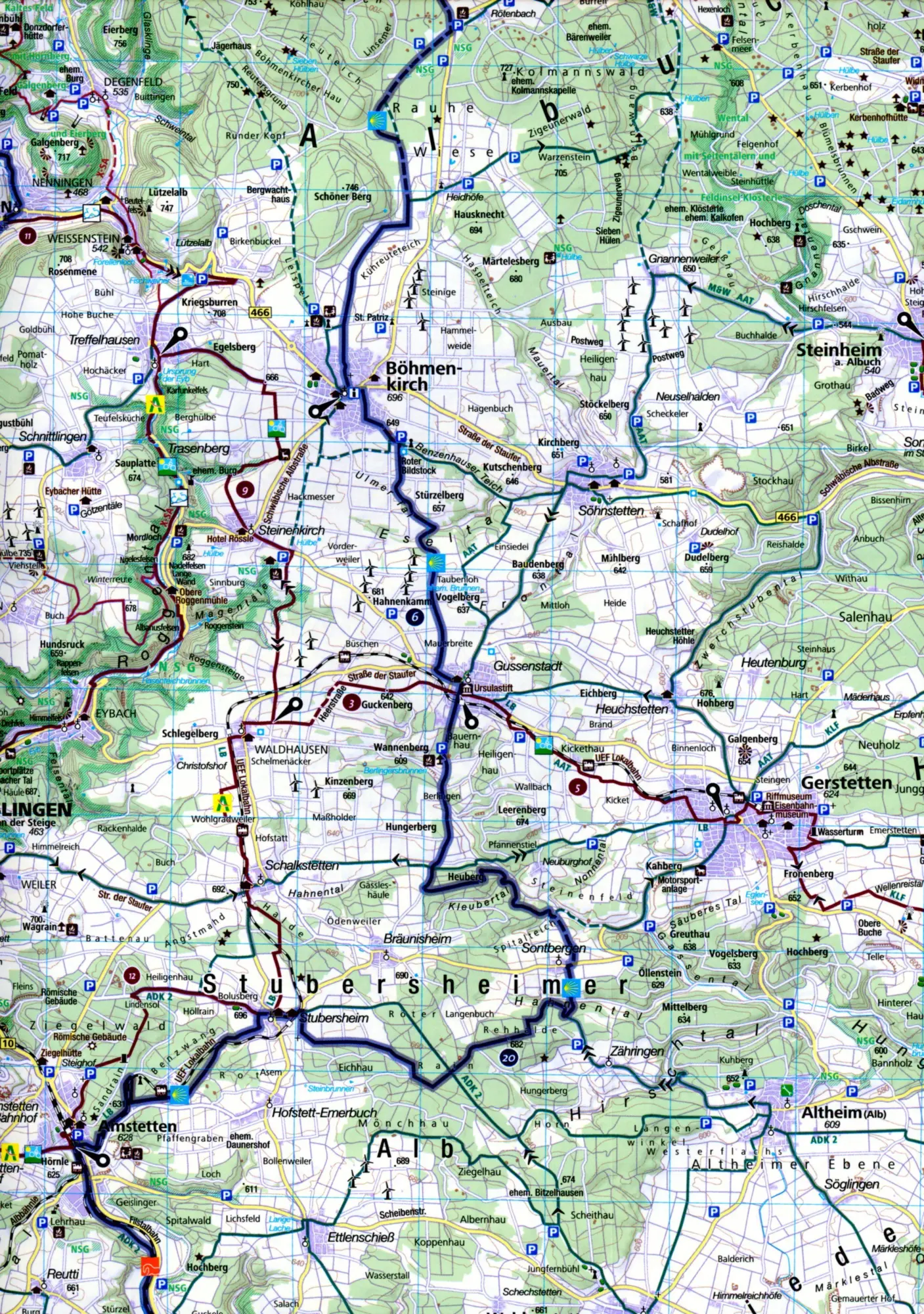 Bild: 9783991214267 | KOMPASS Fahrradkarte 3346 Ulm und Umgebung, Schwäbische Alb 1:70.000
