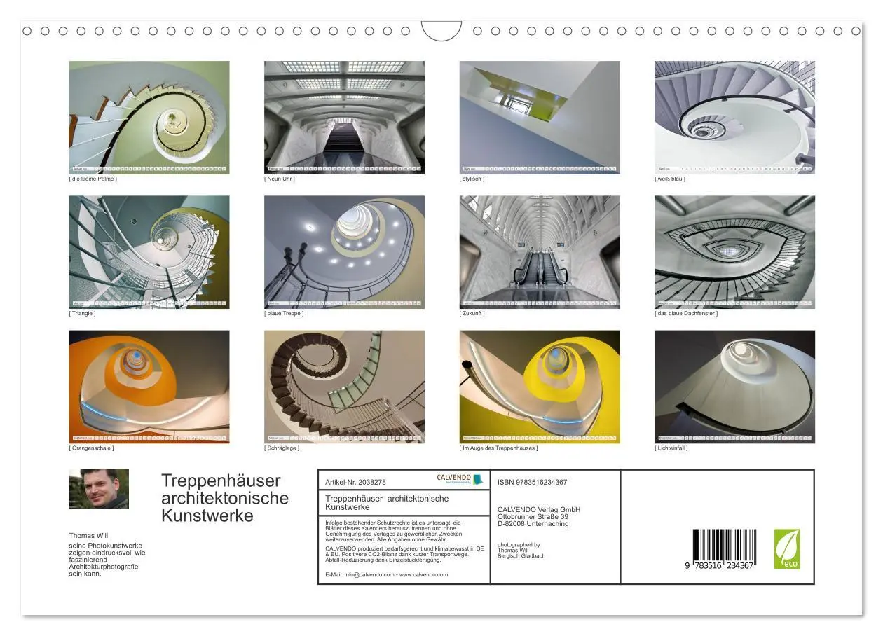Bild: 9783516234367 | Treppenhäuser architektonische Kunstwerke (Wandkalender 2026 DIN A3...