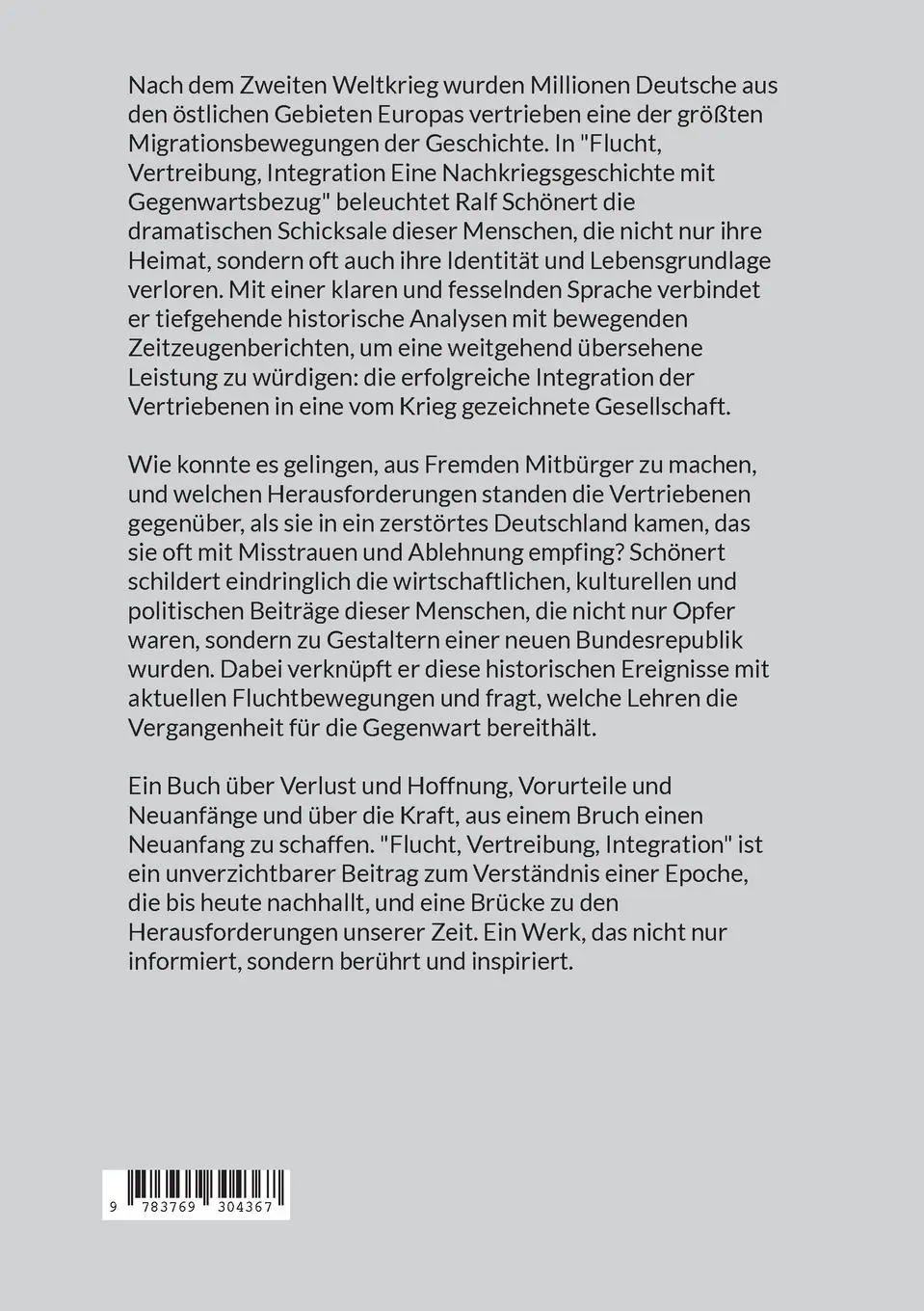 Rückseite: 9783769304367 | Flucht, Vertreibung, Integration | Ralf Schönert | Taschenbuch | 2025