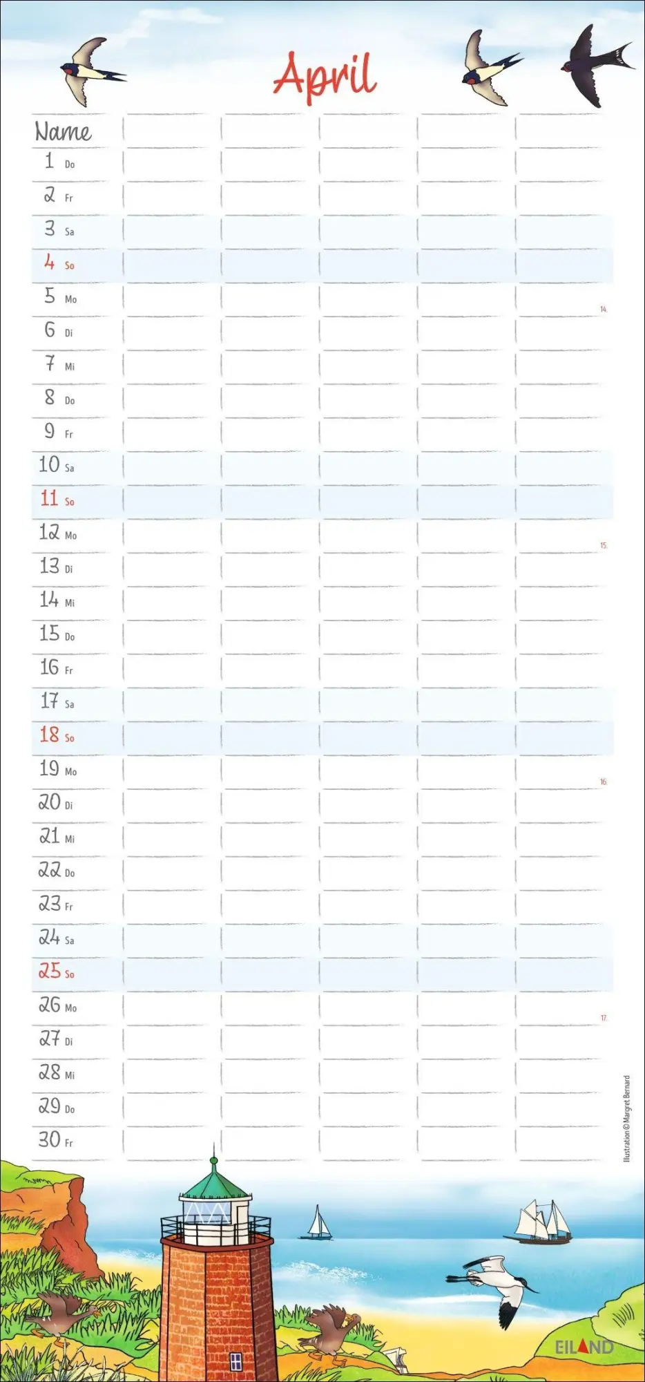 Bild: 9783964024367 | Der Sylter Familienplaner 2027 - Margret Bernard | Margret Bernard