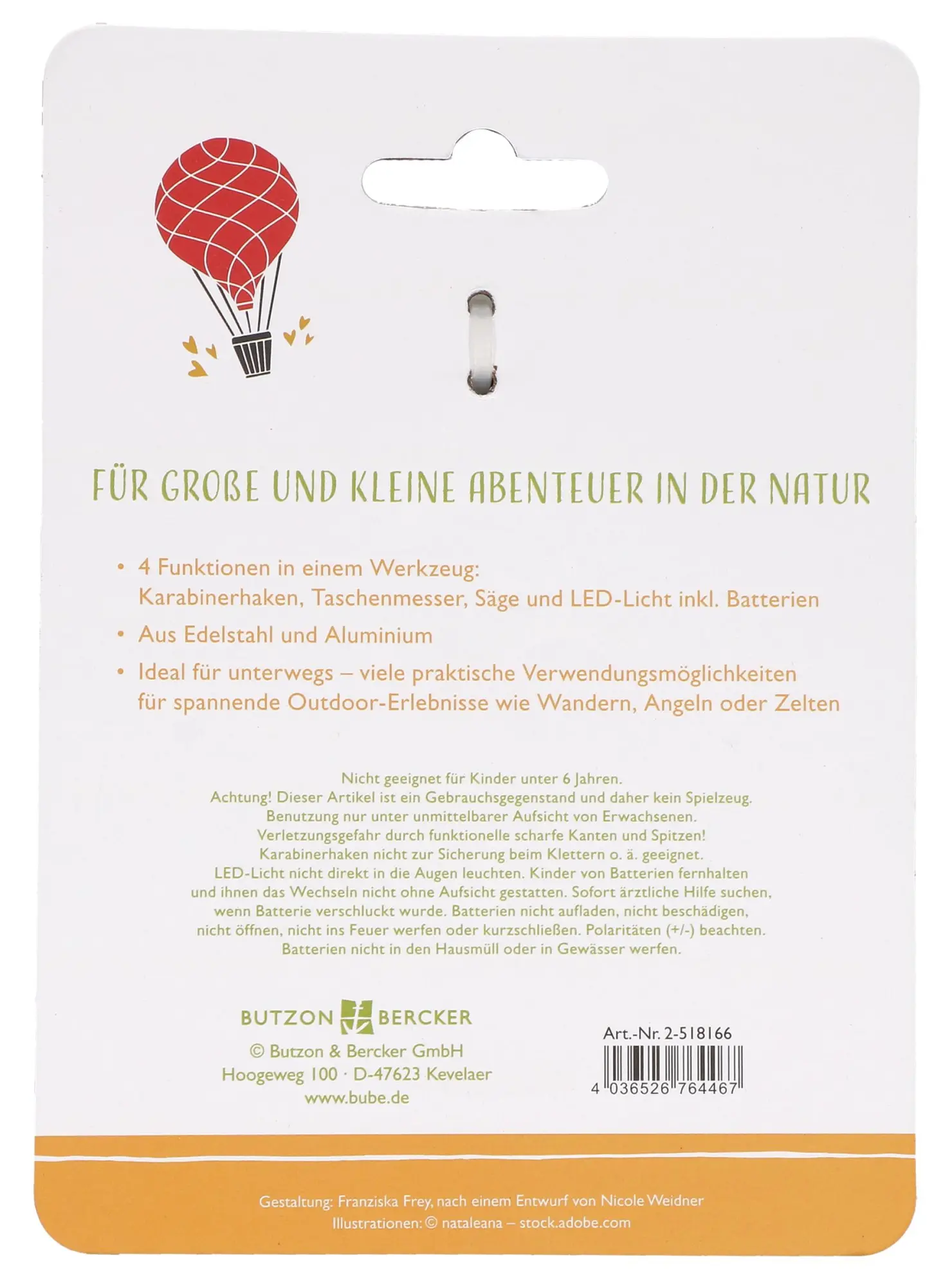 Rückseite: 4036526764467 | Gottes bunte Welt entdecken. Multifunktions-Karabiner | Deutsch | 2024
