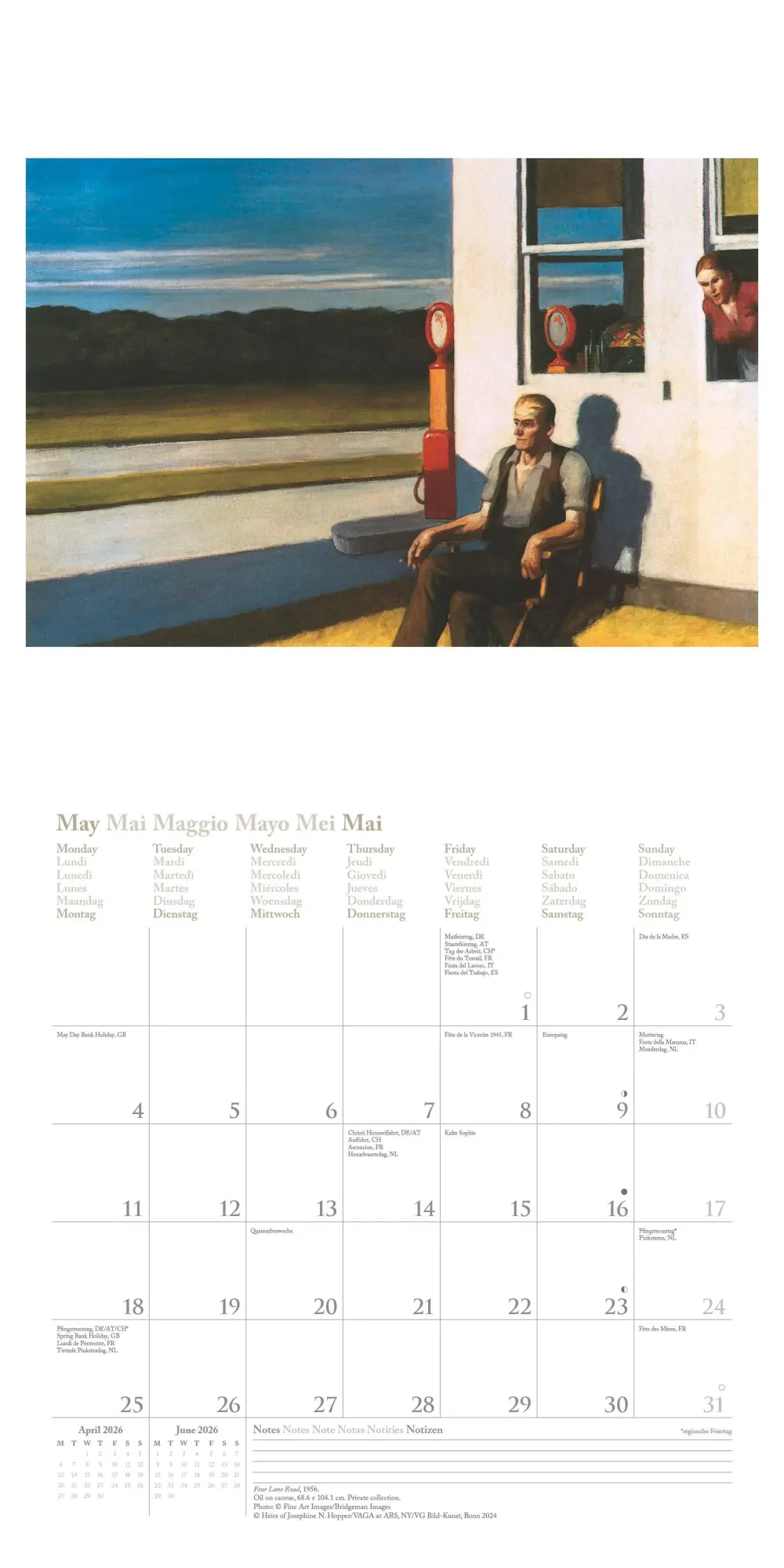 Bild: 4069095004467 | N NEUMANNVERLAGE - Edward Hopper 2026 Broschürenkalender, 30x30cm,...