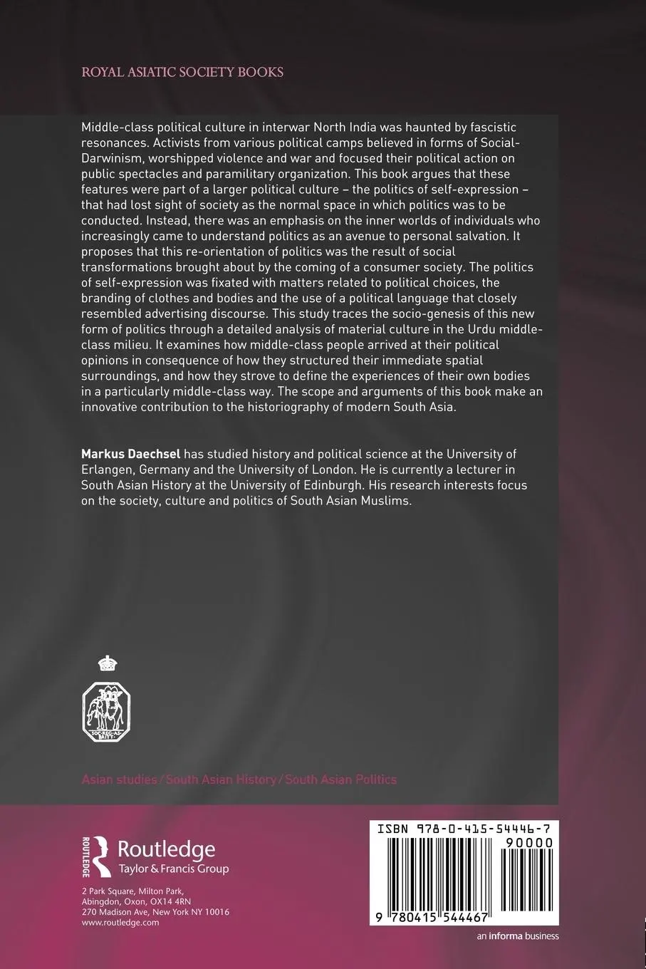 Rückseite: 9780415544467 | The Politics of Self-Expression | Markus Daechsel | Taschenbuch | 2009