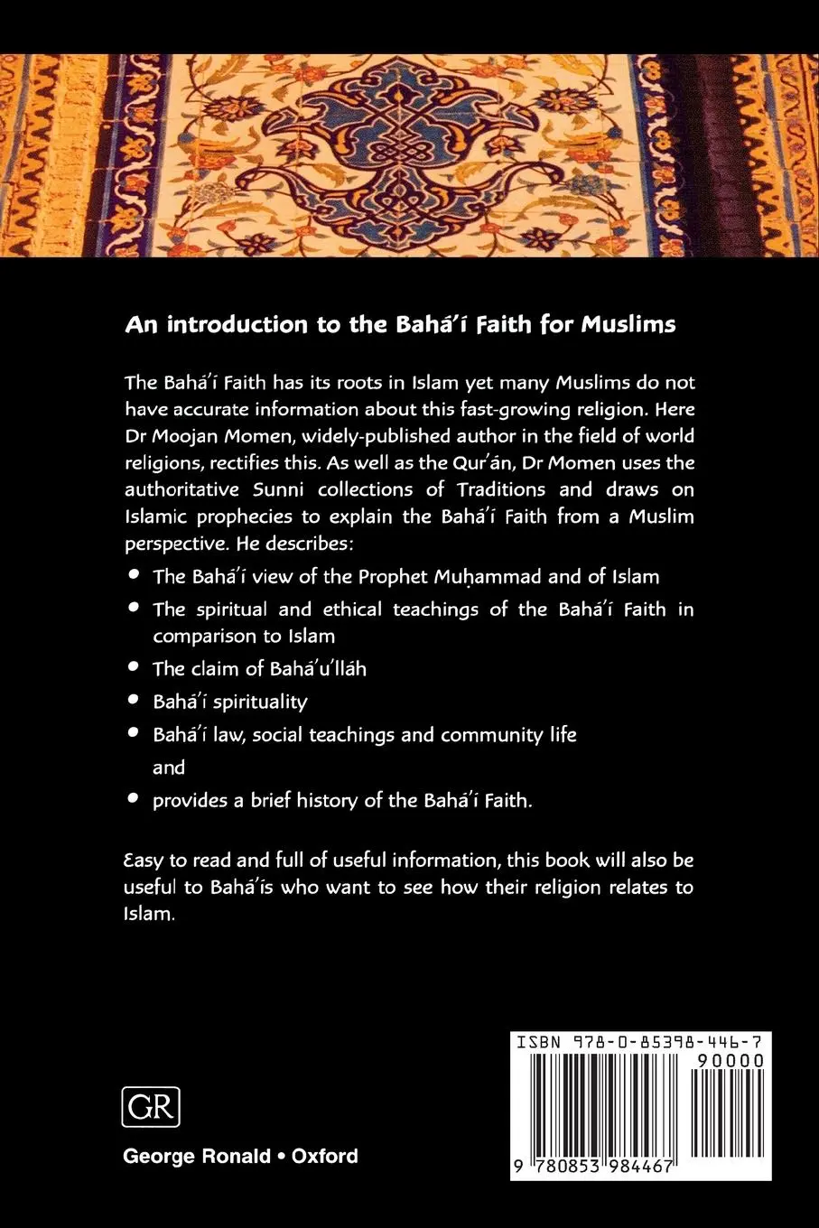 Rückseite: 9780853984467 | Islam and the Baha'i Faith | Moojan Momen | Taschenbuch | Englisch