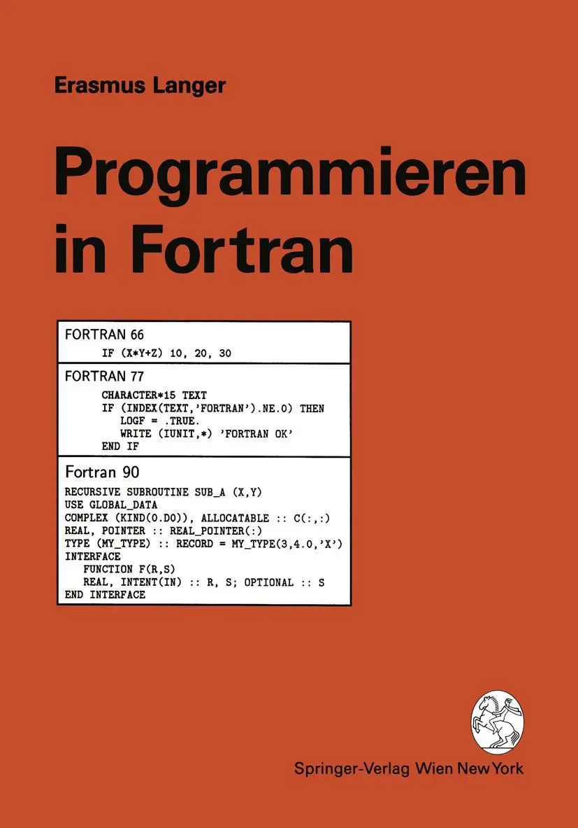 Cover: 9783211824467 | Programmieren in Fortran | Erasmus Langer | Taschenbuch | xi | Deutsch