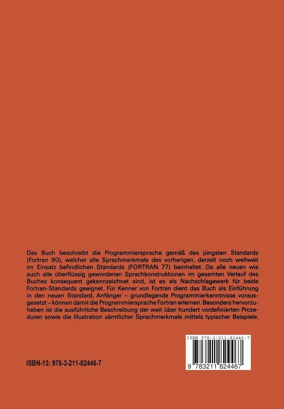 Rückseite: 9783211824467 | Programmieren in Fortran | Erasmus Langer | Taschenbuch | xi | Deutsch
