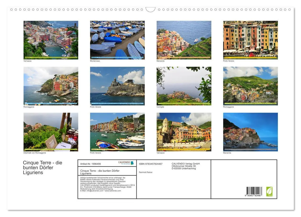 Bild: 9783457824467 | Cinque Terre - die bunten Dörfer Liguriens (Wandkalender 2026 DIN...