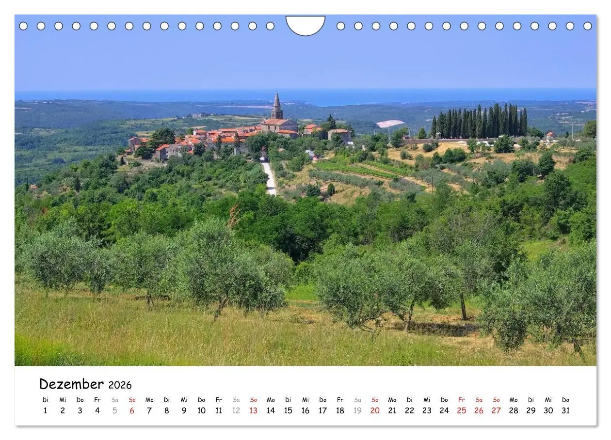Bild: 9783516224467 | Istrien (Wandkalender 2026 DIN A4 quer), CALVENDO Monatskalender