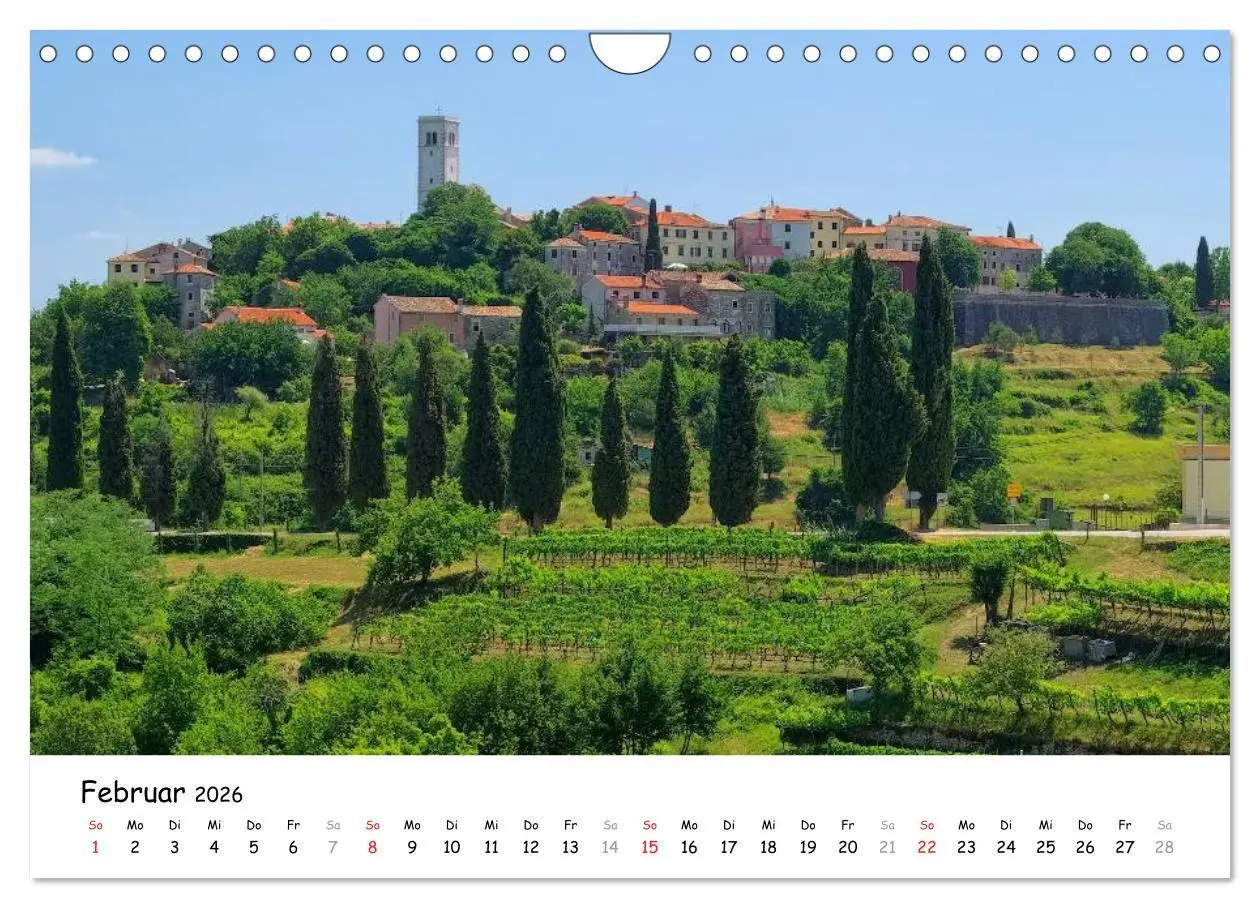 Bild: 9783516224467 | Istrien (Wandkalender 2026 DIN A4 quer), CALVENDO Monatskalender