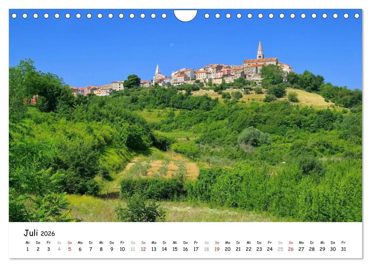 Bild: 9783516224467 | Istrien (Wandkalender 2026 DIN A4 quer), CALVENDO Monatskalender