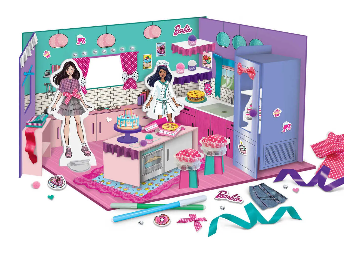 Bild: 8008324104567 | Barbie Stadt Haus Dekoration und Creation | Kartonschachtel | 104567