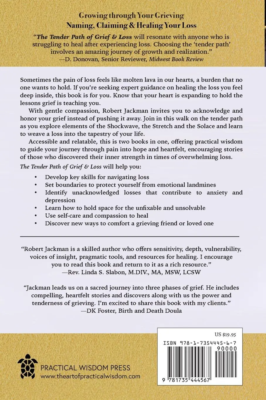 Rückseite: 9781735444567 | The Tender Path of Grief &amp; Loss | Robert Jackman | Taschenbuch | 2023
