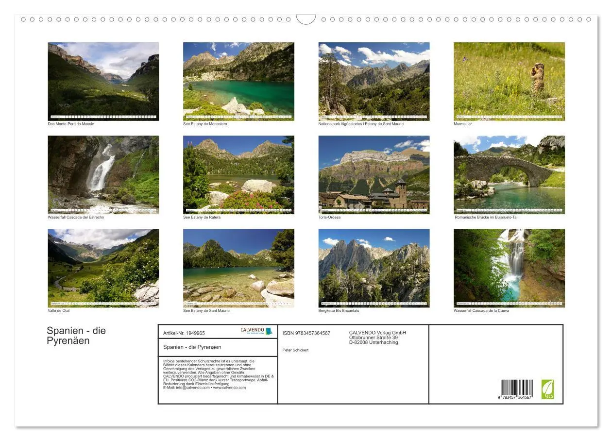 Bild: 9783457364567 | Spanien - die Pyrenäen (Wandkalender 2026 DIN A2 quer), CALVENDO...