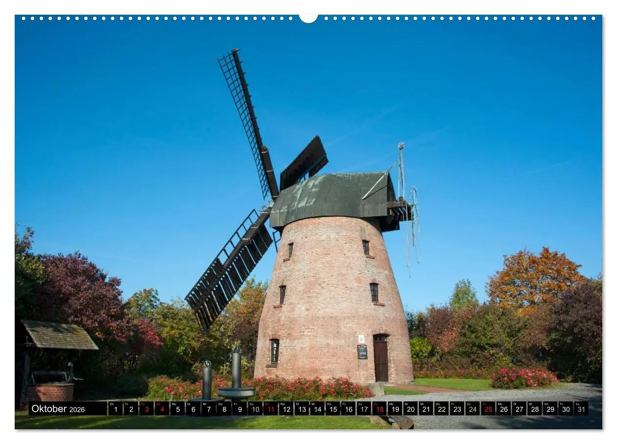 Bild: 9783516144567 | Windmühlen in Deutschland (Wandkalender 2026 DIN A2 quer), CALVENDO...