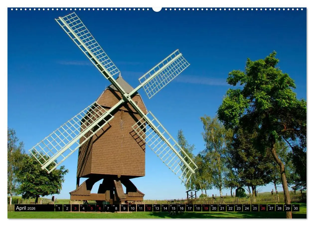 Bild: 9783516144567 | Windmühlen in Deutschland (Wandkalender 2026 DIN A2 quer), CALVENDO...