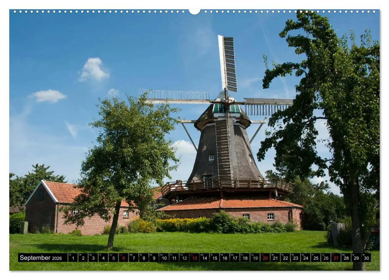 Bild: 9783516144567 | Windmühlen in Deutschland (Wandkalender 2026 DIN A2 quer), CALVENDO...
