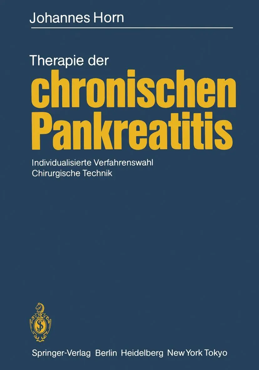 Cover: 9783642704567 | Therapie der chronischen Pankreatitis | Johannes Horn | Taschenbuch