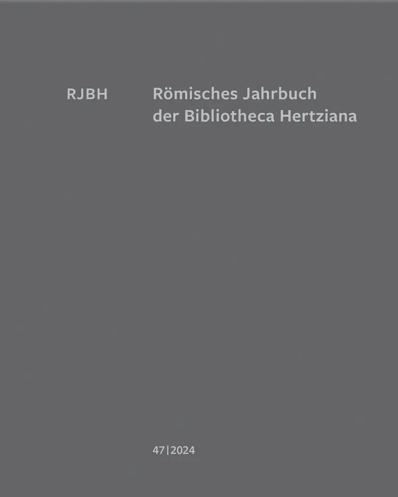 Cover: 9783777444567 | Römisches Jahrbuch der Bibliotheca Hertziana | Band 47, 2024 | Buch