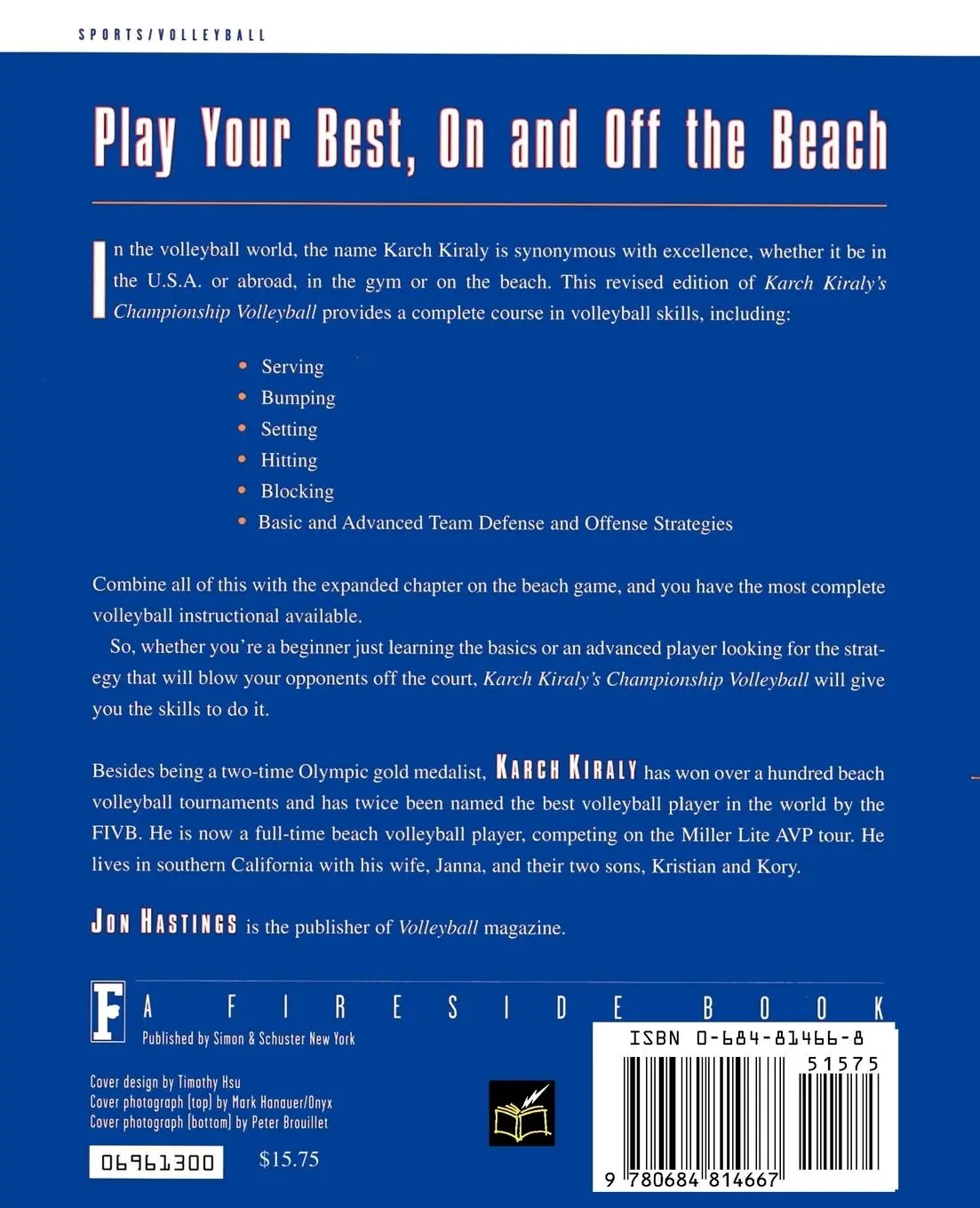Rückseite: 9780684814667 | Karch Kiraly's Championship Volleyball | Karch Kiraly | Taschenbuch