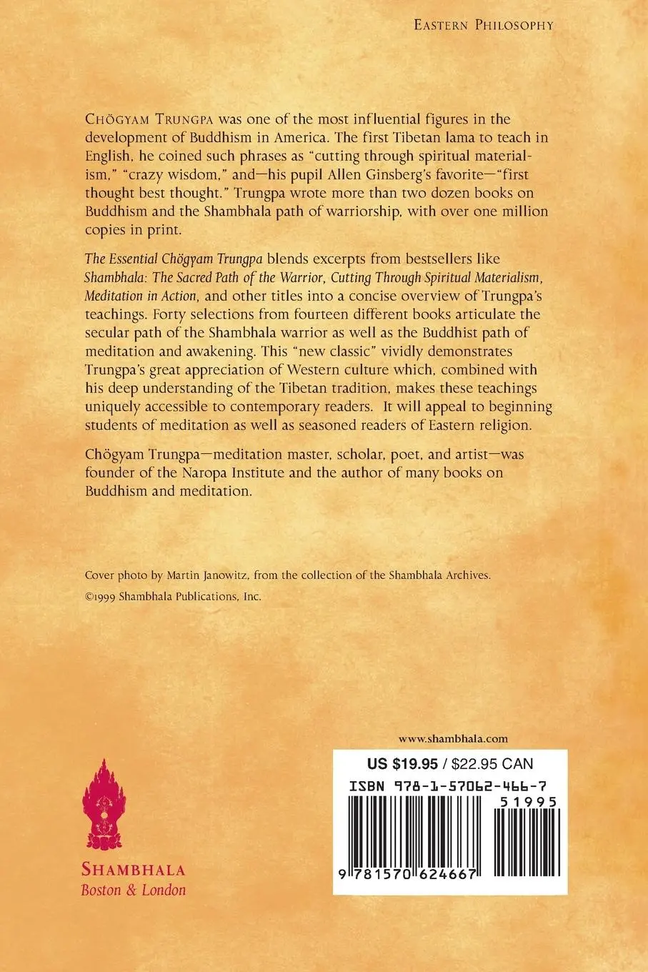 Rückseite: 9781570624667 | The Essential Chogyam Trungpa | Carolyn Rose Gimian | Taschenbuch