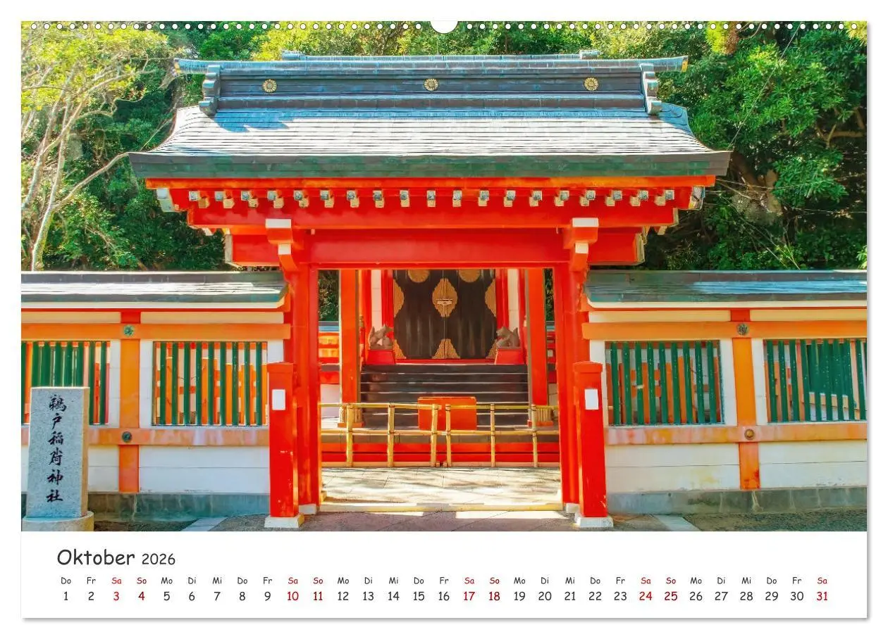 Bild: 9783457284667 | Japanische Tempel und Schreine (Wandkalender 2026 DIN A2 quer),...