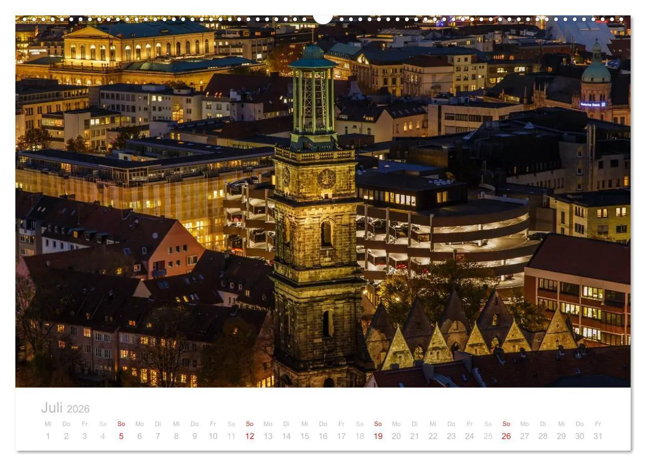 Bild: 9783457974667 | Hannover bei Nacht (Wandkalender 2026 DIN A2 quer), CALVENDO...