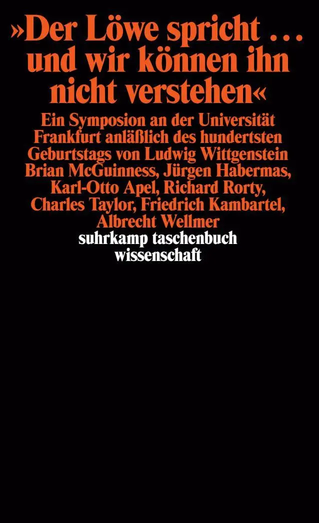 Cover: 9783518284667 | Der Löwe spricht... und wir können ihn nicht verstehen | Taschenbuch