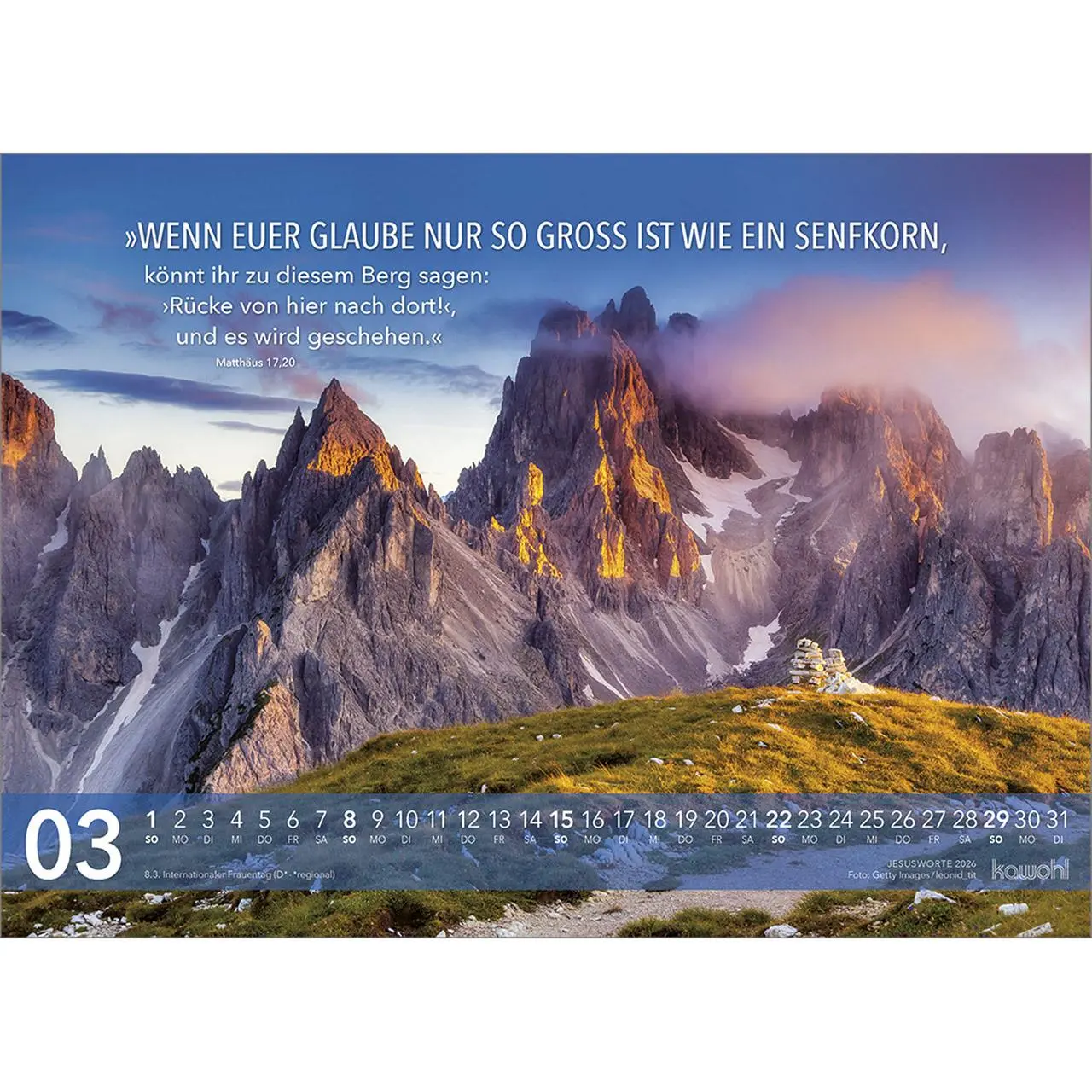 Bild: 9783754804667 | Jesus Worte 2026 | Wegweisende Worte und brillante Bilder | Kalender