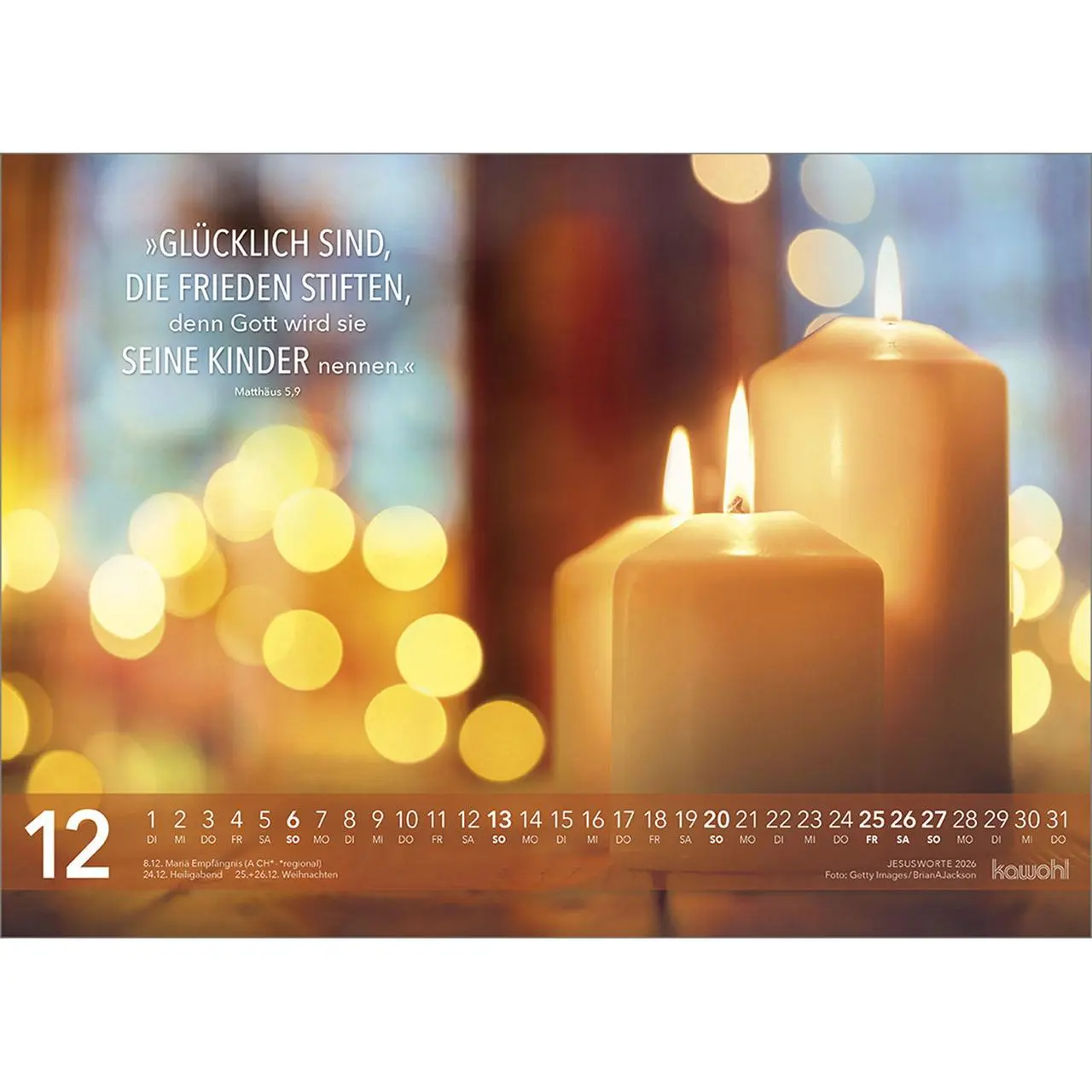 Bild: 9783754804667 | Jesus Worte 2026 | Wegweisende Worte und brillante Bilder | Kalender