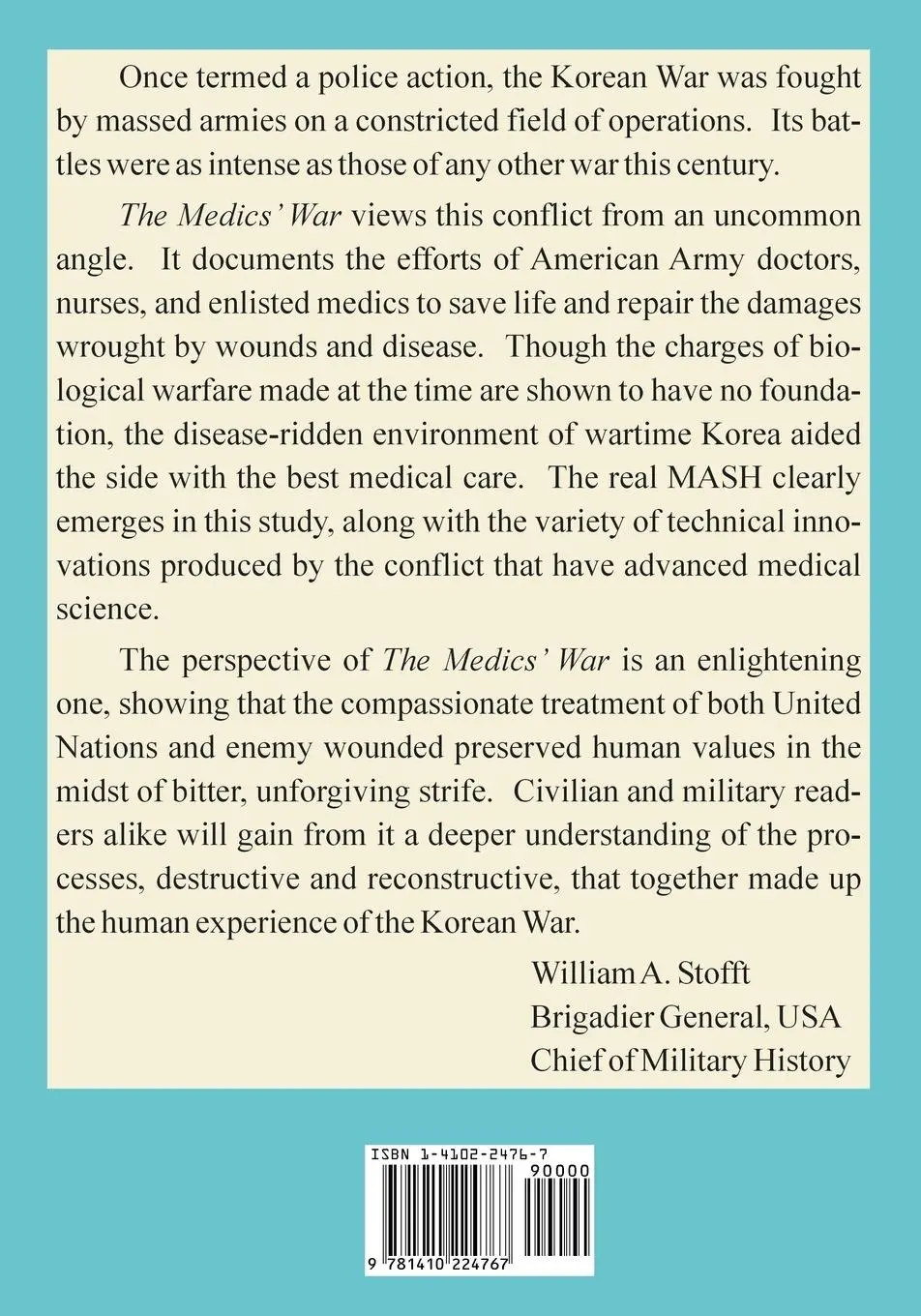 Rückseite: 9781410224767 | The Medics' War | United States Army in the Korean War | Cowdrey