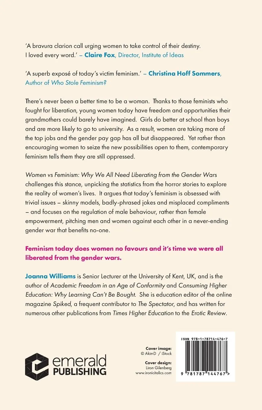 Rückseite: 9781787144767 | Women vs Feminism | Joanna Williams | Taschenbuch | Englisch | 2017