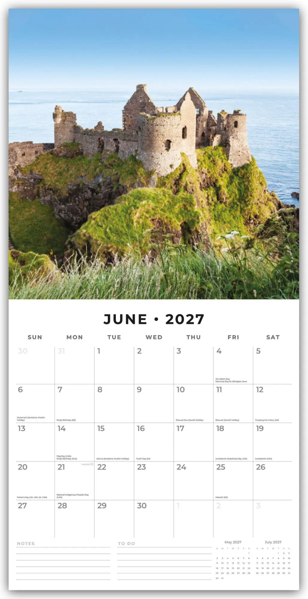 Bild: 9781837014767 | Castles - Burgen - Schlösser 2027 - 16-Monatskalender | Robin Red